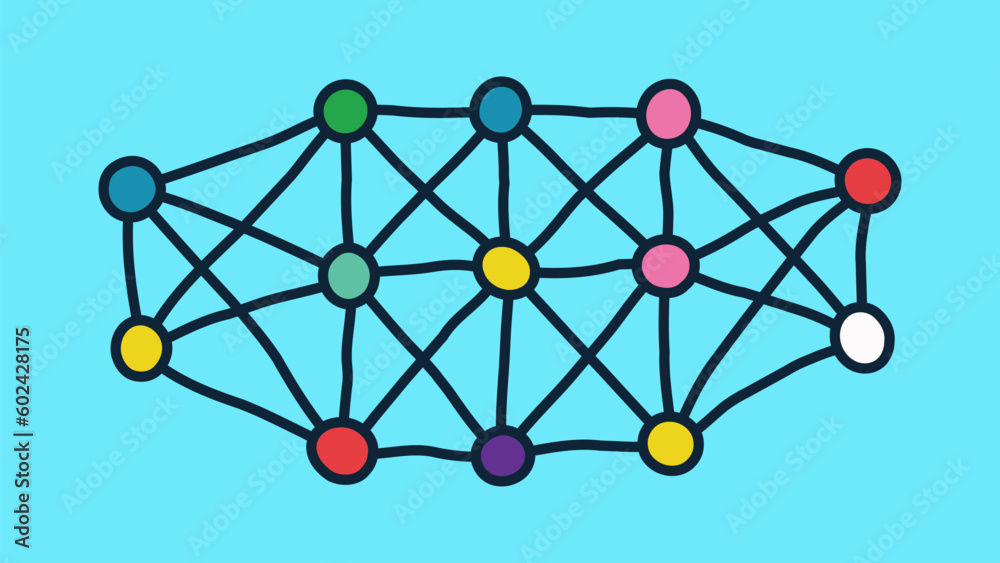 Leinwandbilder neural network model. artificial intelligence. ai. vector