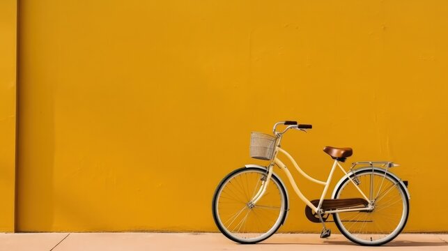 Bike on colorful background. Illustration AI Generative.