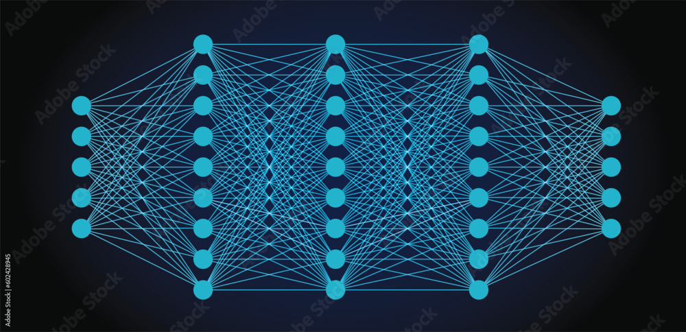 Leinwandbilder neural network model. artificial intelligence. ai