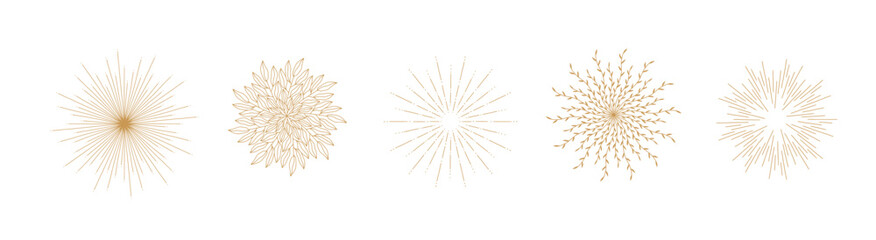 Sun stars vector gold logo instagram stories card element highlight 