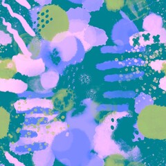 Abstract watercolor seamless paint spots pattern for wrapping paper and kids clothes print and fabrics and linens