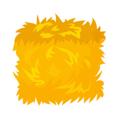 The hay is stacked. Livestock feed. Farm. Agricultural buildings. A set of items for the farm. Wind illustration isolated on white background.