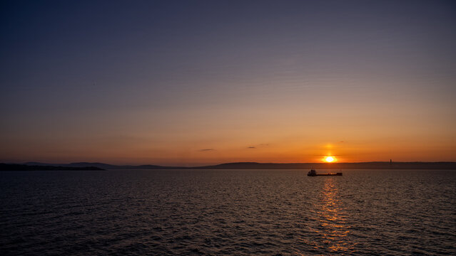 Sunset from the seaside on