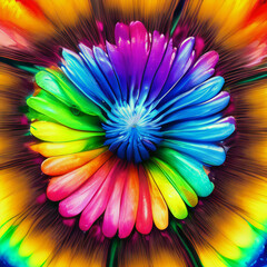 Obraz premium Rainbow pastel macro flower