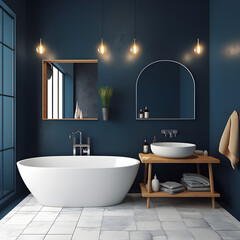 Bathroom interior design, simple, cleand and modern design