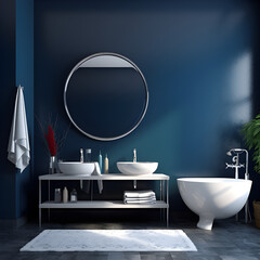 Bathroom interior design, simple, cleand and modern design