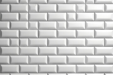 Seamless smooth subtle white embossed plastic, ceramic, porcelain or marble brick wall background texture. Abstract geometric grayscale displacement, bump or height map. 3D rendering
created using AI