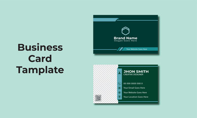Fototapeta na wymiar Corporate Modern Business Card Design, Double-Sided Creative Business Card Template, Vector Illustration Creative Name Card , Simple and Clean Design.