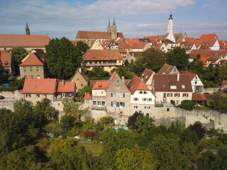 Fototapeta na wymiar Classic view of the medieval town of Rothenburg ob der Tauber, Bavaria, Germany