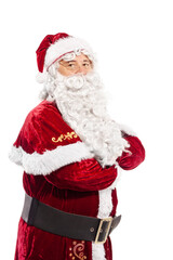 santa claus studio portrait on white background