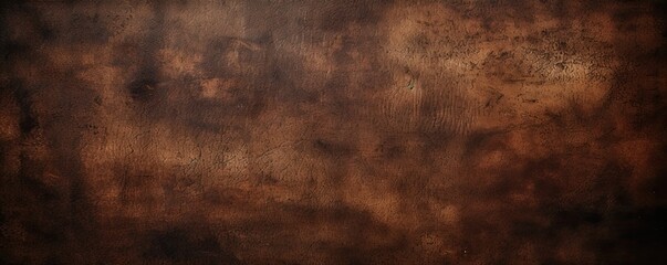 Brown detailed leather texture on wide banner background with copy space. AI generative