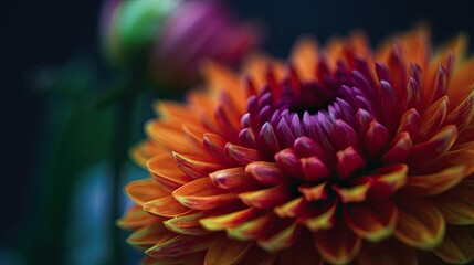 Vibrant Colours of Nature in Bloom: Close-up of a Beautiful Flower with Bokeh Background: Hi-Res Wallpaper: Generative AI