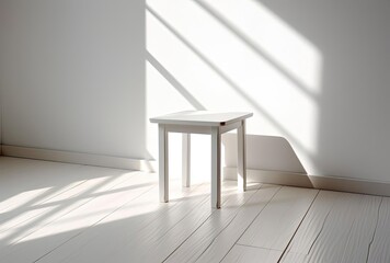 the white background of the table is just on the wood, generative ai