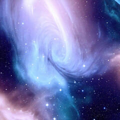 Swirling Galaxy Background: A Cosmic Illustration of the Universe's Energy, with Stars and Nebulas Creating a Dark, Fantasy Texture. generative AI