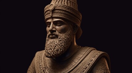 Fototapeta na wymiar Ancient Babylonian king. AI generated