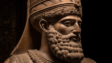 Ancient Babylonian king. AI generated