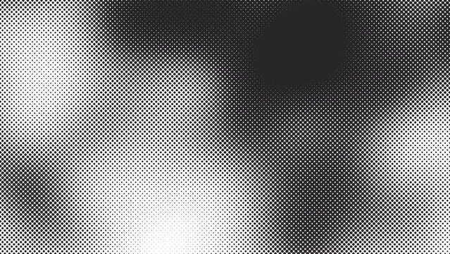Abstract halftone motion background. Moving dots seamless loop