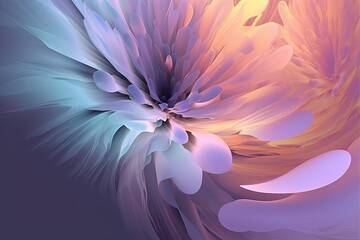 Wallpeper with purple flower. Generative AI.