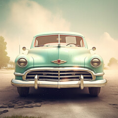 Plakat vintage car