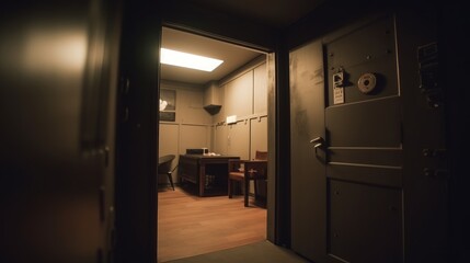 Fototapeta premium Panic room A secure fortified room designed. AI generated