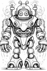 A drawing of a robot - created with Generative AI technology
