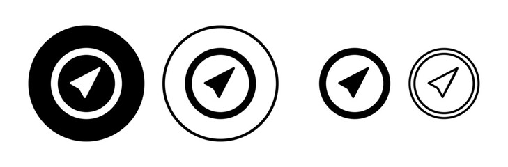 Compass icon vector. navigation icon