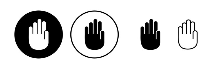 Hand icon vector. hand symbols. palm