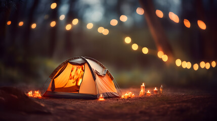 キャンプ、夏、背景| camp, summer, background, wallpaper, Generative AI