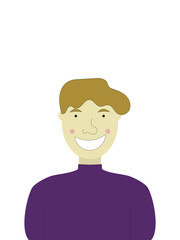 Happy young man illustration