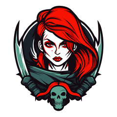 Women Warrior cool and fresh design for tshirt