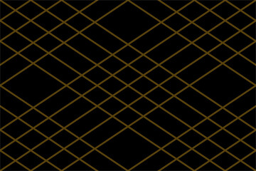 Diagonal of tile line pattern. Design shape of rhombus gold on black background. Design print for illustration, floor, interior, architecture, wallpaper, background, texture, textile. set 1