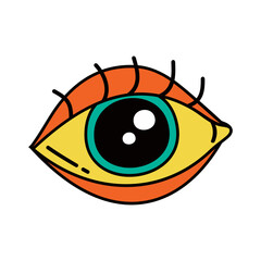 Psychedelic Sticker Illustration