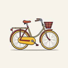 Vector illustration of bicycle isolated