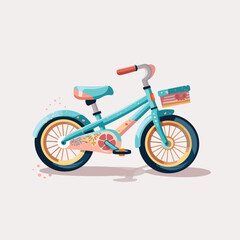 Vector illustration of bicycle isolated