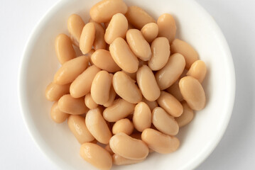 Canned Cannellini Beans in a Bowl