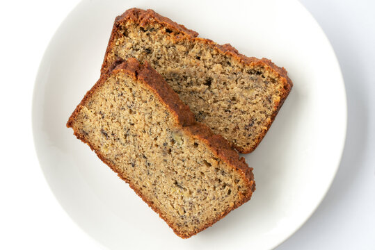 Two Slices of Homemade Banana Bread