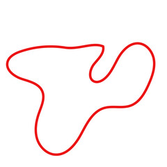 Red Abstract Shapes Outline