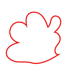 Red Abstract Shapes Outline