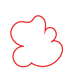 Red Abstract Shapes Outline