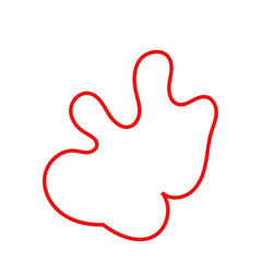 Red Abstract Shapes Outline