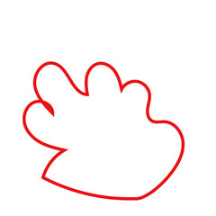 Red Abstract Shapes Outline