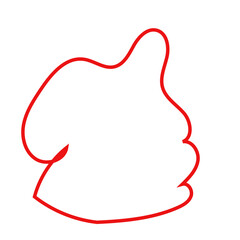 Red Abstract Shapes Outline