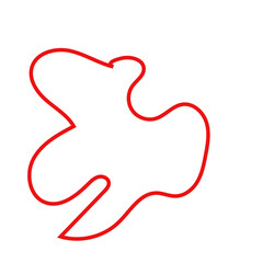 Red Abstract Shapes Outline