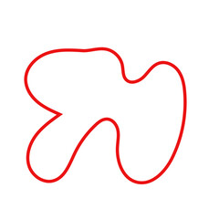 Red Abstract Shapes Outline