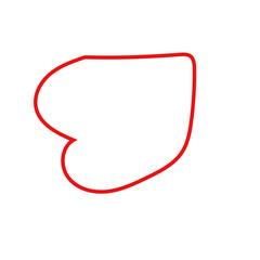 Red Abstract Shapes Outline