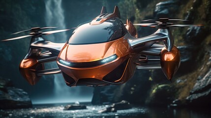 Flying Vehicle Innovation Futuristic Car 
