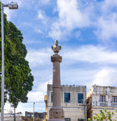 Fototapeta na wymiar Monument in honor of Dom Pedro II Square