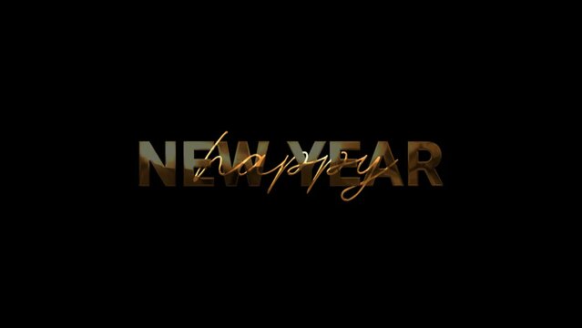 happy new year animation suitable for year-end holidays, family vacations, new year content