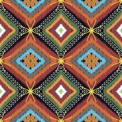 Abstract ethnic pattern traditional Design for background,carpet,wallpaper,clothing,wrapping,fabric,Vector illustration.embroidery style.