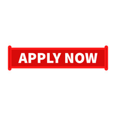 Apply Now In Red Rectangle Shape For Advertisement
